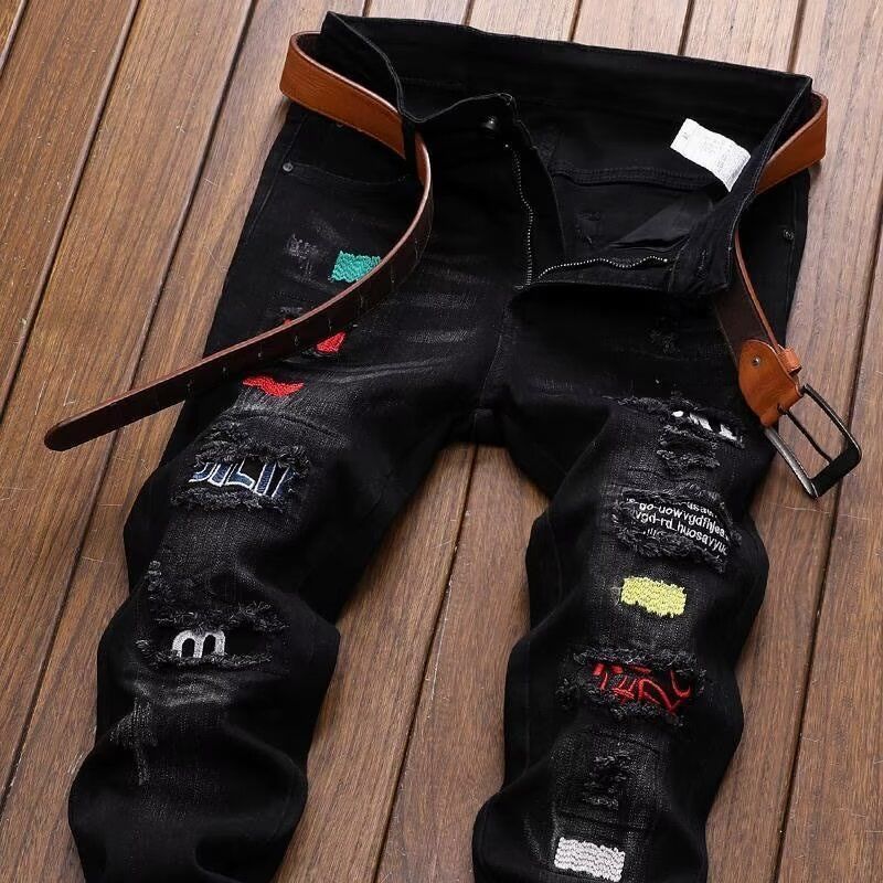 Streetwear Brand Denim - Jeans strappati di marca streetwear moda