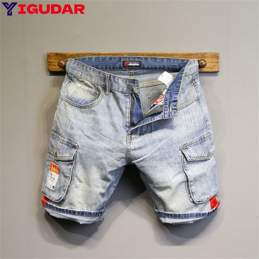 Streetwear Brand Denim - Pantaloncini Jeans da Uomo di Marca