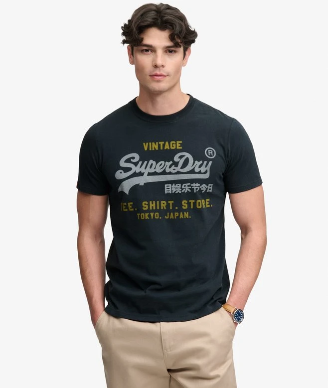 Streetwear Brand Vintage - T-shirt grafica vintage con logo Heritage,
