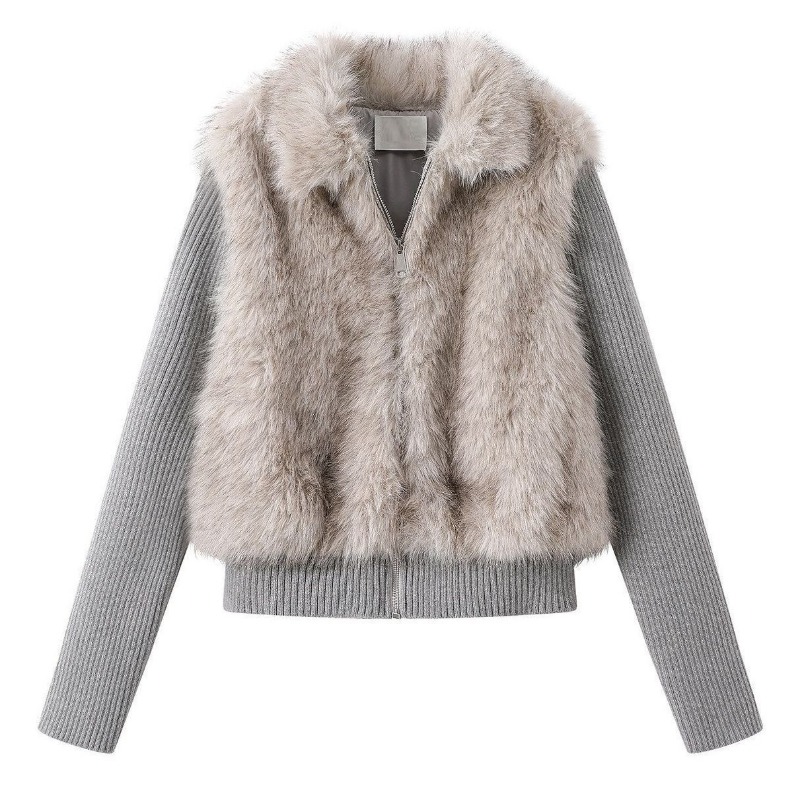 Streetwear Brand Clothing - Giacca invernale in ecopelliccia da donna,